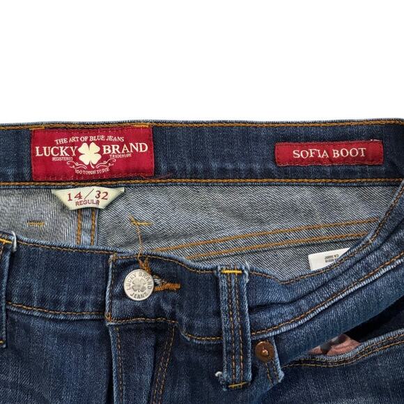 Lucky Brand Jeans Womens 14 / 32 Regular Sofia Boot Flared Bootcut Y2K Lucky - Picture 6 of 8